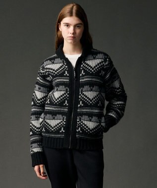 JOSEPH ABBOUD MOUNTAIN 【ペルー産ハイランドウール100％】ハイランドウールカウチンセーター ブラック系7