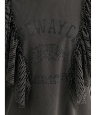 Green Parks ・ＳＵＧＡＲ　ＳＰＯＯＮ　カレッジｐｔラッフルＴシャツ Charcoal Gray