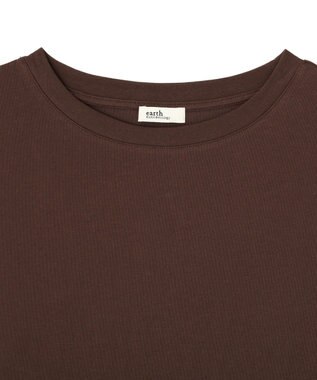 earth music&ecology 【遮熱・接触冷感・UVカット】フレンチスリーブTシャツ Brown