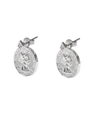 earth music&ecology ２WAYコインビジューピアス Silver