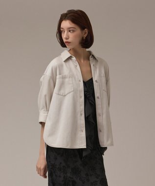 GRACE CONTINENTAL ツイルハーフスリーブシャツ