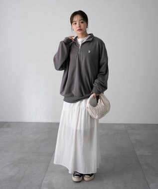 WEGO 【WEB限定/25年秋冬新作/ユニセックス着用ITEM】別注USPOLOハーフZIPPO スミクロ