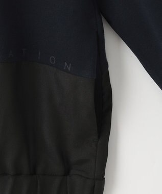 23区GOLF 【23Fondation/WOMEN】コンビ素材 フーディパーカー ブラック系