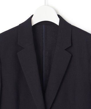 23区 【セットアップ対応/洗える】アイアスマットストレッチ テーラード ジャケット ネイビー系