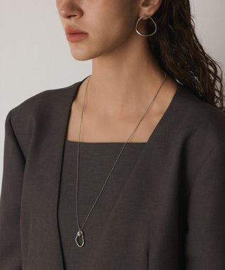 GRACE CONTINENTAL バックシャンノーカラージャケット チャコール