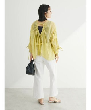 Green Parks ・ＥＬＥＮＣＡＲＥ　ＤＵＥ　バックリボンブラウス Yellow