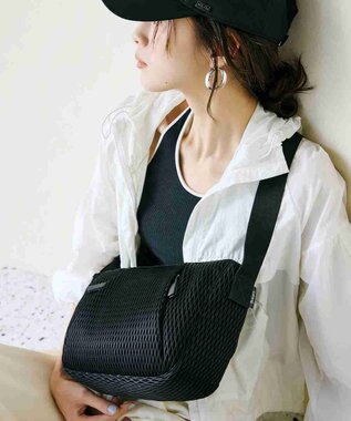 TOPKAPI 【Breath TOPKAPI】ポリメッシュ ショルダーバッグ ブラック