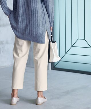 Tiaclasse 【日本製・洗える】すふれ起毛ワイドパンツ オフホワイト