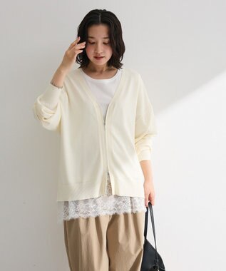 Green Parks 裾イレヘムレースプルオーバー Off White