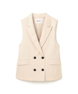 GRACE CONTINENTAL バックフリルベスト ベージュ