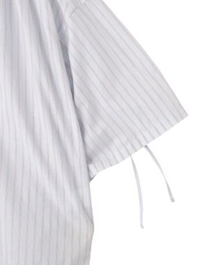 AMERICAN HOLIC 【先行予約】【WEB限定】ギャザーリボンスリーブ半袖シャツ Stripe