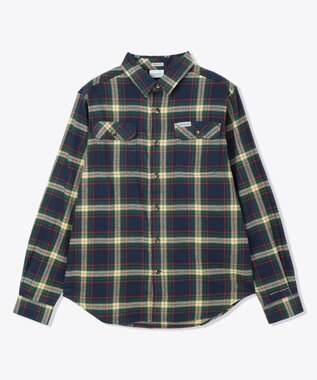 Columbia Columbia/ フレアガンストレッチフランネルシャツ /コロンビア Coll Navy Two Lane Tartan
