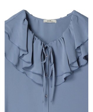 earth music&ecology メローラッフルブラウス Sax