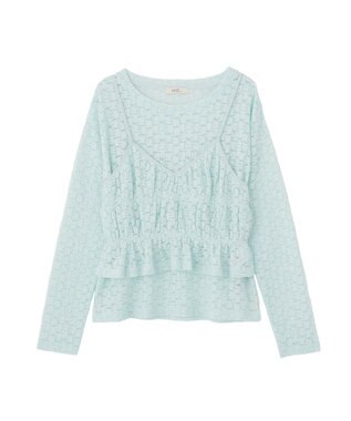 earth music&ecology SET2点カットレースプルオーバー＋ビスチェ Peppermint