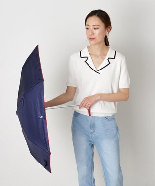 MOONBAT POLO RALPH LAUREN（ポロ ラルフローレン）晴雨兼用日傘 バイカラー 遮光率100% 遮熱 UV ディープブルー