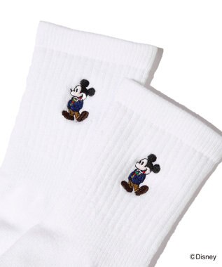 J.PRESS MEN 【DISNEY COLLECTION】ワンポイント ソックス / ミッキーマウス ホワイト系