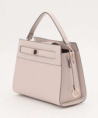 組曲 ベルトデザインスクエアショルダーバッグ アイボリー系