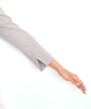 Tiaclasse L 【おのののかさん着用】半袖＆七分袖選べる袖丈バックフレアチュニック 七分袖グレージュ