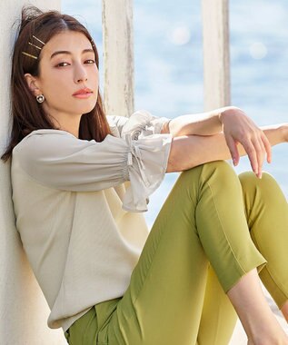 Tiaclasse 【洗える】テーパードパンツ グリーン