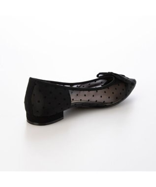 MODE ET JACOMO <carino>ドットチュールパンプス ブラック