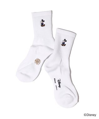 J.PRESS MEN 【DISNEY COLLECTION】ワンポイント ソックス / ミッキーマウス ホワイト系