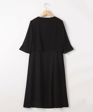 組曲 NOIR 【洗える】ウォッシャブルストレッチバーズアイ　ジャケット＋ワンピース ブラック系