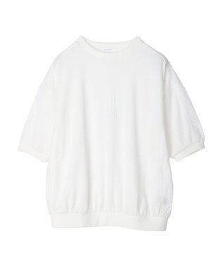 Green Parks ワッフル布帛ドッキングプルオーバー Off White