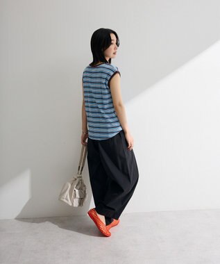Green Parks マルチボーダーフレンチプルオーバー Sax