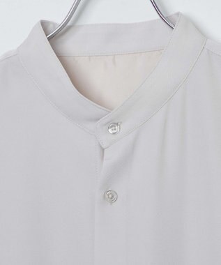 WEGO トロミBIGバンドカラーシャツ ライトベージュ