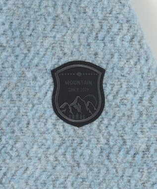 JOSEPH ABBOUD MOUNTAIN 【軽量/リサイクルウール使用】ヘリンボンウールフリース フーディ サックスブルー系
