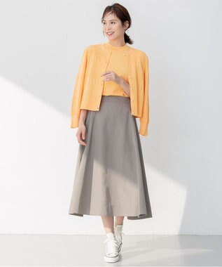 組曲 【5色展開・後ろゴム仕様】カラータフタ スカート ライトグレー系