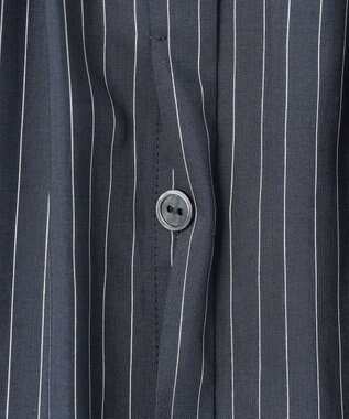 23区 【先行予約】ドライシアーストライプ フロントタック ブラウス ネイビー系