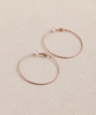 Phoebe ツイストラインフープイヤリング　ローズゴールド ローズゴールド