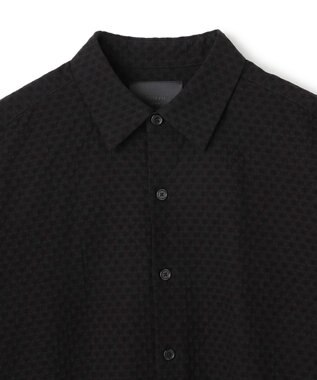 JOSEPH HOMME 【HIGH GRADE LINE】シュリンクドビーコットン  ジャガードシャツ ブラック系