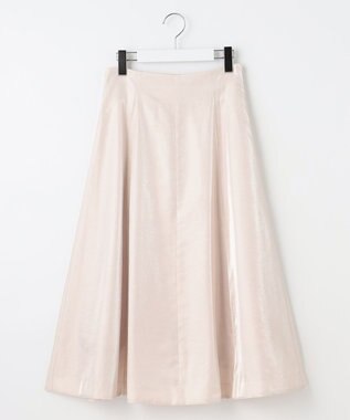 Feroux 【洗える】シャイニーフレアスカート アイボリー系