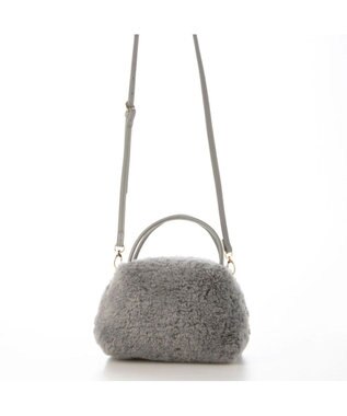 UNBILLION カシュカシュ cachecache / ボアボックスミニトートバッグ ライトグレー