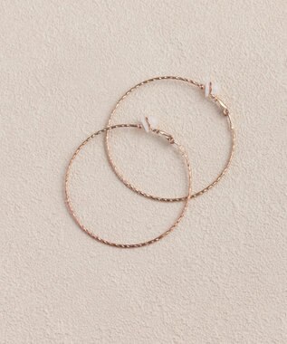 Phoebe ツイストラインフープイヤリング　ローズゴールド ローズゴールド