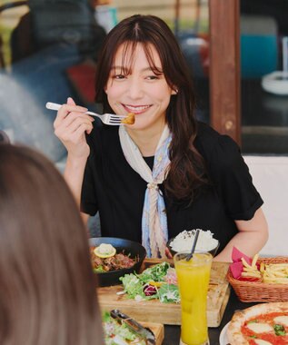 Tiaclasse 【新色追加・洗える】サイドプリーツチュニックブラウス ブラック