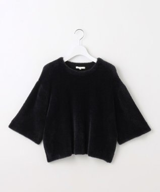 自由区 L 【カタログ掲載】シェニールボンディング ニット ブラック