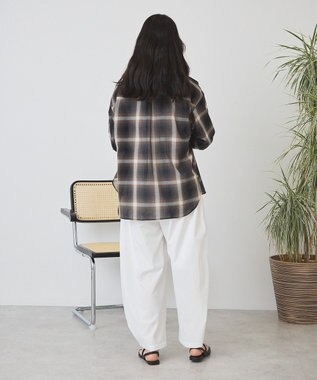 AMERICAN HOLIC 【3WAY】シアーチェックシャツ Brown