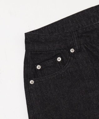 WEGO センタータックバギーフレアデニム デニムブラック