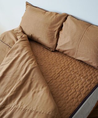 京和晒綿紗 柿渋染めガーゼ敷パッド (脱脂綿入り) 4層 セミダブルサイズ(120×210) 柿渋染め