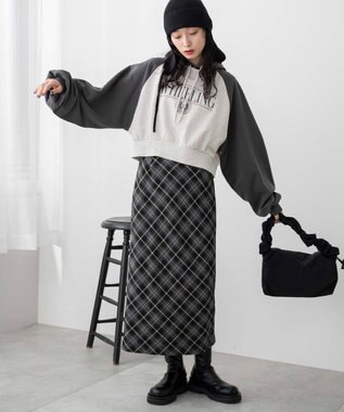 WEGO ラグランショートパーカー スミクロ