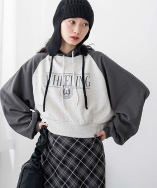 WEGO ラグランショートパーカー スミクロ