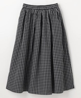 ANY L 【ウエストゴム】タックギャザーフレアスカート チェック