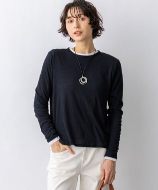 23区 【先行予約】シアーフライス レイヤード ロンTEE ブラック系