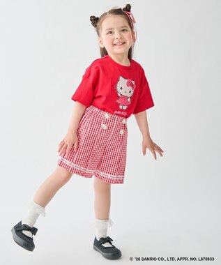 ANY KIDS 【サンリオキャラクターズ×ANY KIDS】ひんやり ミラクルスパンコール Tシャツ ハローキティ×レッド