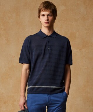 【エコ素材/軽量/通気性/速乾性】ペーパーヤーンニット ポロ