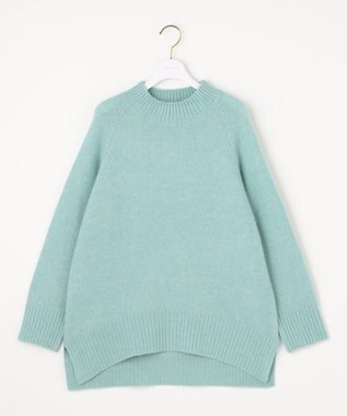 ANY SIS 【洗える】ハイネックラグラン ニット ミントブルー