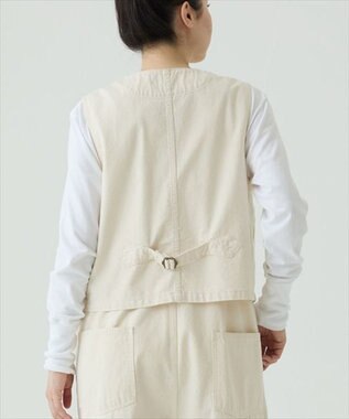 caqu デニムワークベスト ivory